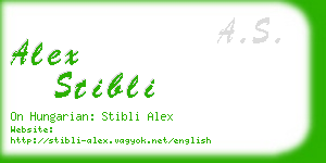 alex stibli business card